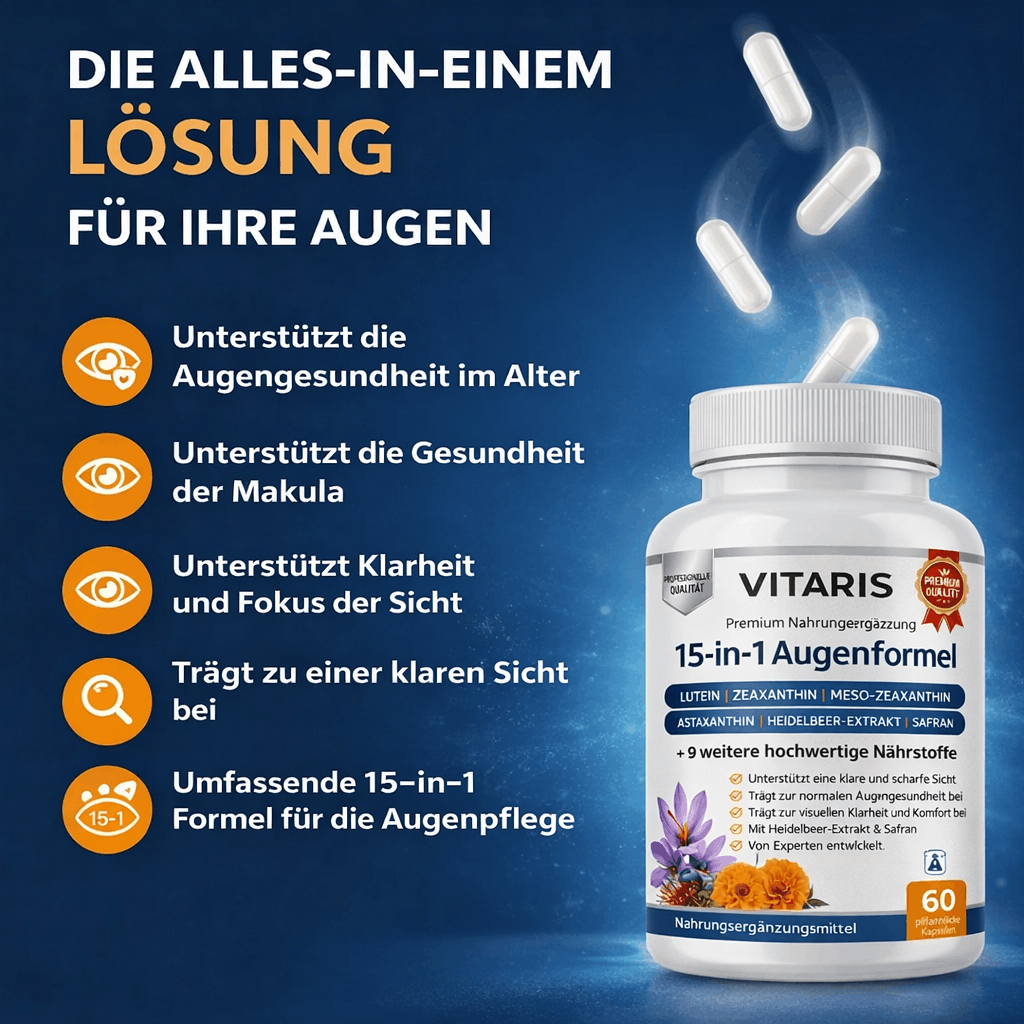 Vitaris 15-in-1 Fortschrittliche Formel für die Augen